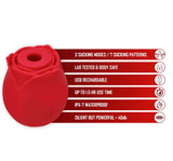 Petal Pleasure: Soft, Flower-Inspired Vibrator for Gentle Bliss - Red