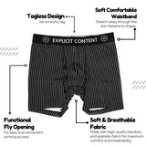 Dani Daniels "Explicit Content" Mens Boxer Shorts Pinstripe