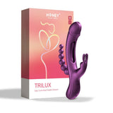 TRILUX App-Controlled Kinky Finger Rabbit Vibrator with Anal Beads-Purple